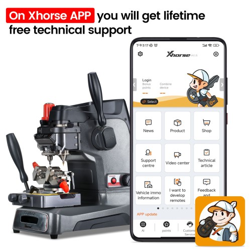 Xhorse Condor XC-002 Pro Manual Key Cutting Machine without Battery Update Version of Condor XC-002