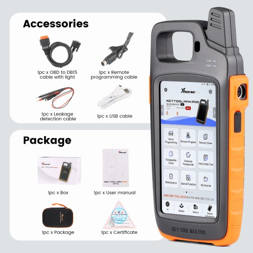 (Second-hand 95% New)Xhorse VVDI Key Tool Max PRO Combines Key Tool Max and Mini OBD Tool Functions