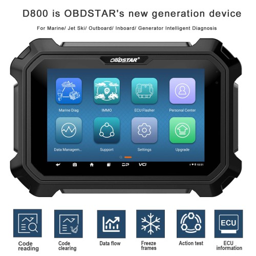 OBDSTAR D800 A,B,C,D  Configuration for Marine/ Jet Ski/ Outboard/ Inboard/ Generator Intelligent Diagnosis