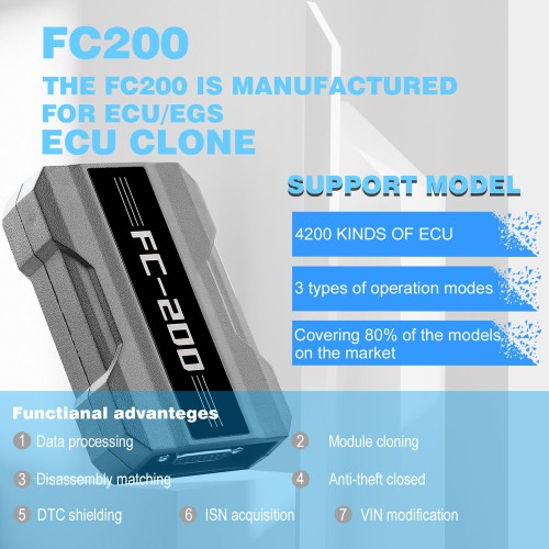 (Second-hand 95% New)CGDI FC200 ECU Programmer ISN OBD Reader Update Version of AT-200 Supports Calculating checksum