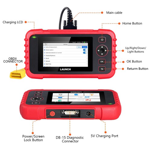 (Second-hand 90% New)LAUNCH CRP123X OBD2 Scanner Professionale Automotive Code reader