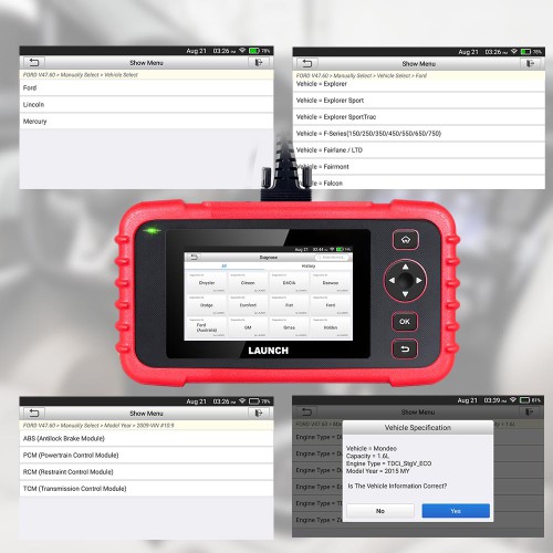 (Second-hand 90% New)LAUNCH CRP123X OBD2 Scanner Professionale Automotive Code reader