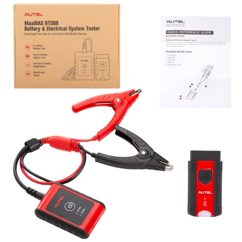 Autel Battery Tester MaxiBAS BT508 Update of BT506 6V 12V 100-2000 CCA Load Tester Auto Battery Analyzer Charging Cranking System,Adaptive Conductance