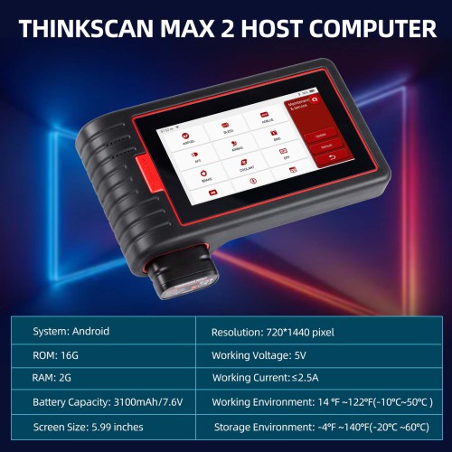 THINKCAR ThinkScan Max Full System Diagnostic 28 Maintenance Functions Lifetime Free Update
