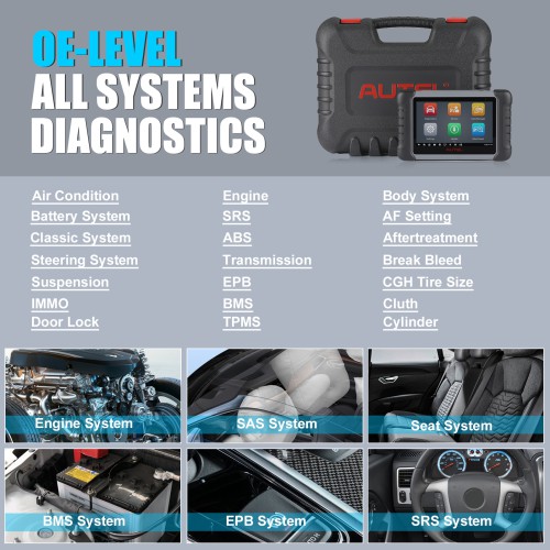 (Seond Hand 95% New)5Autel MaxiCOM MK808Z Android 11 Based Full System Diagnostic Tool with 40 Special Services Support FCA Auto Auth ABS B