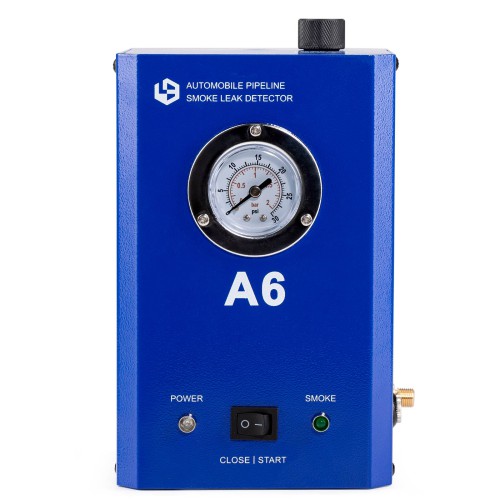 A6 Automobile Pipeline Smoke Leak Detector with Pressure Gauge Test Leak in Vehicle Pipe Systems for Cars, Motorcycles, Snowmobiles, ATV, Boats