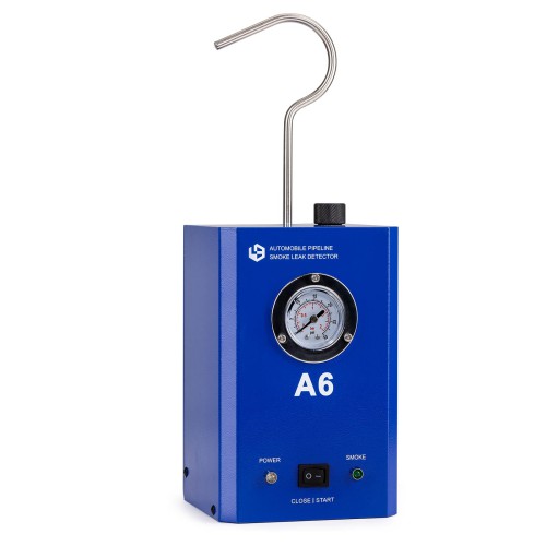 A6 Automobile Pipeline Smoke Leak Detector with Pressure Gauge Test Leak in Vehicle Pipe Systems for Cars, Motorcycles, Snowmobiles, ATV, Boats