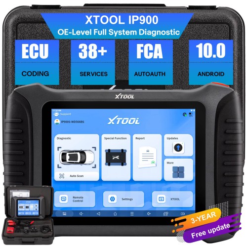 XTOOL InPlus IP900 Bidirectional Diagnostic Tool Automotive Scanner FCA AutoAuth ECU Coding 38+ Services DoIP CAN FD 3 Years Free Update