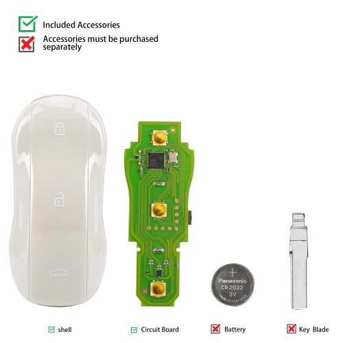 XHORSE XSSC25EN XSSC05EN XM38 TOY.T Univesal Smart Key Supercar Style Marble Grey Color