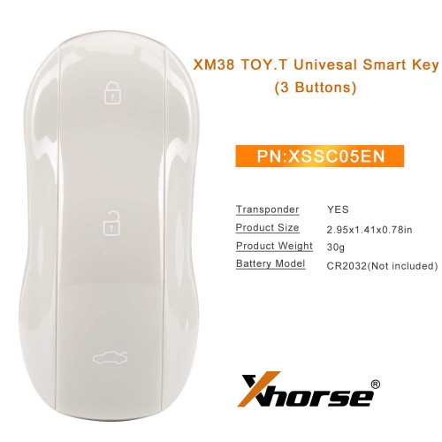 XHORSE XSSC25EN XSSC05EN XM38 TOY.T Univesal Smart Key Supercar Style Marble Grey Color