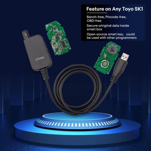 XTOOL AnyToyo SK1 For 2013-2022 Toyota/Lexus with 8A/4A Smart Key Matching All Key Lost With Bench-free Pincode-free Key Coding Works With X100PAD3