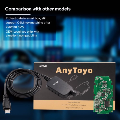 XTOOL AnyToyo SK1 For 2013-2022 Toyota/Lexus with 8A/4A Smart Key Matching All Key Lost With Bench-free Pincode-free Key Coding Works With X100PAD3