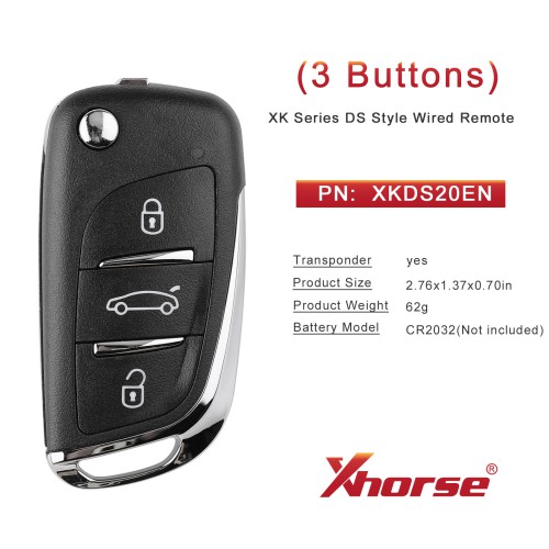 XHORSE XKDS20EN DS Type Universal Remote Key Black Second Generation 5pcs/lot