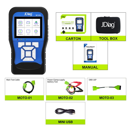 JDiag M100 Moto Scanner Universal Motorcycle Scan Tool OBD Version