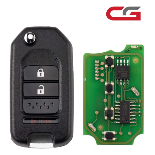 CGDI C13-000003 HON.D Style(Flip-2+1BTN) 3 Buttons Wire Remote Used with CGDI K2 Remote Key Programmer 5PCS
