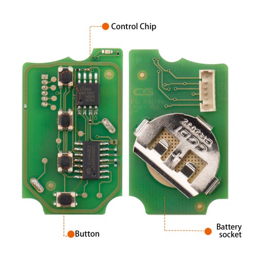 CGDI C13-000003 HON.D Style(Flip-2+1BTN) 3 Buttons Wire Remote Used with CGDI K2 Remote Key Programmer 5PCS