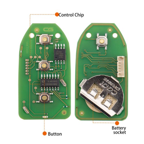 CGDI C13-000007 HYU.D Style(Separate-3+1BTN)) 4 Buttons Wire Remote Used with CGDI K2 Remote Key Programmer 5PCS