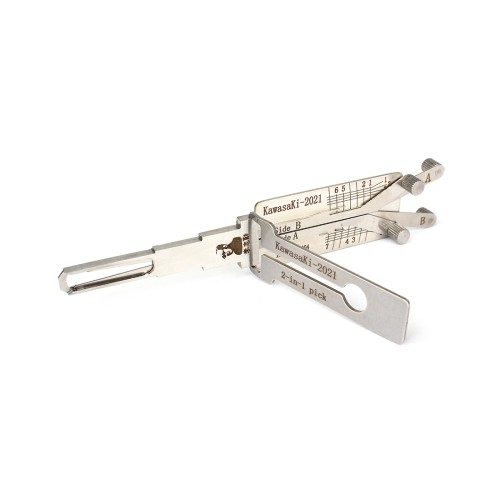 LISHI Kawasaki-2021 End Milling Tool 2-in-1 Decoder and Pick for Kawasaki Motorbikes