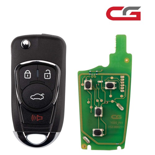 CGDI C13-000005 BUI.C New Style(Flip-4BTN) 4 Buttons Wire Remote Used with CGDI K2 Remote Key Programmer 5pcs