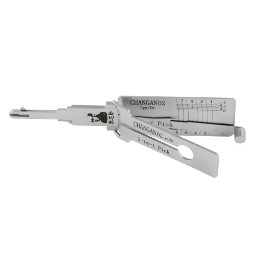 LISHI CHANGAN(02) Flat Milling Tool (8-CUT) (Left Slot) 2-in-1 Pick & Decoder for Changan Ignition Locks/Door Locks