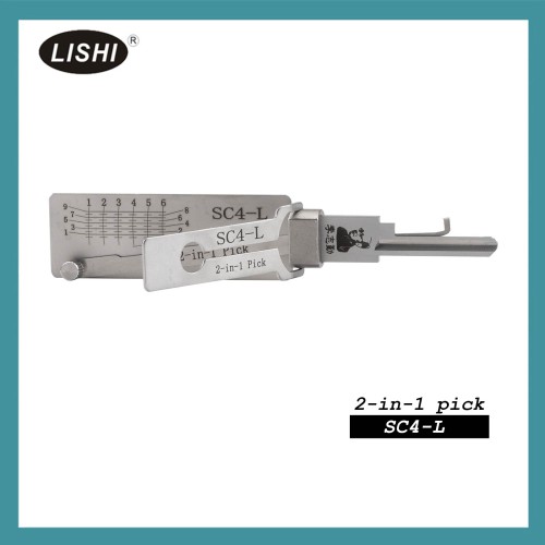 LISHI SC4-L Civilian Tool (Reverse Handing) 2-in-1 Pick & Decoder for 6-Pin Schlage Keyway