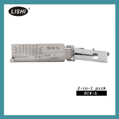 LISHI SC4-L Civilian Tool (Reverse Handing) 2-in-1 Pick & Decoder for 6-Pin Schlage Keyway