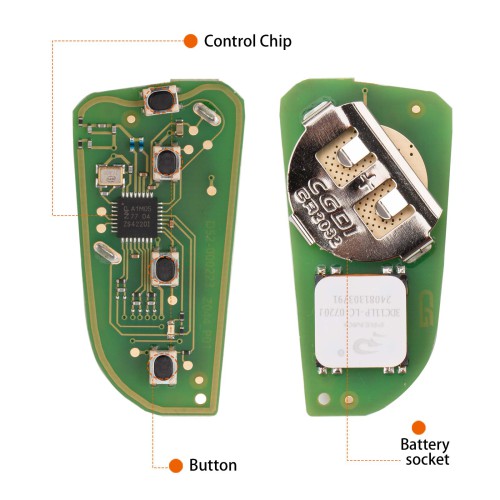 CGDI C15-000003 BM.W DF Blade(4BTN) 4 Buttons Smart Remote Used with CGDI K2 Remote Key Programmer 5pcs