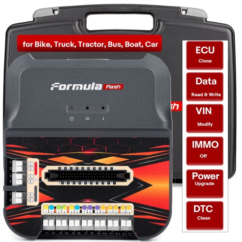 (Second-Hand 95% New)Formula FLash ECU Clone, Data Read & Write, VIN Modify, IMMO Off, Power Upgrade, DTC Clean for Bike, Truck, Tractor, Bus