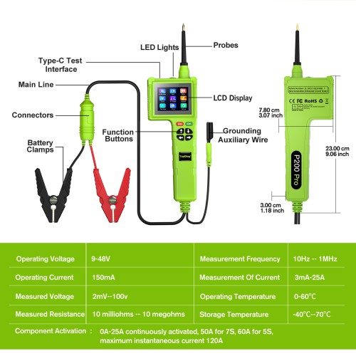 TOPDIAG P200Pro New Generation of Intelligent Circuit Detectors