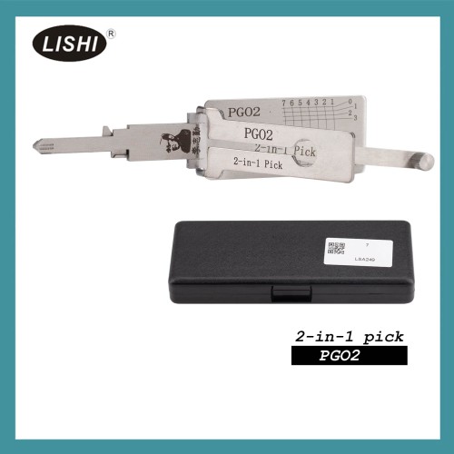 LISHI PGO2 Flat Milling Tool 2-in-1 Decoder and Pick for Piaggio / Vespa Scooters