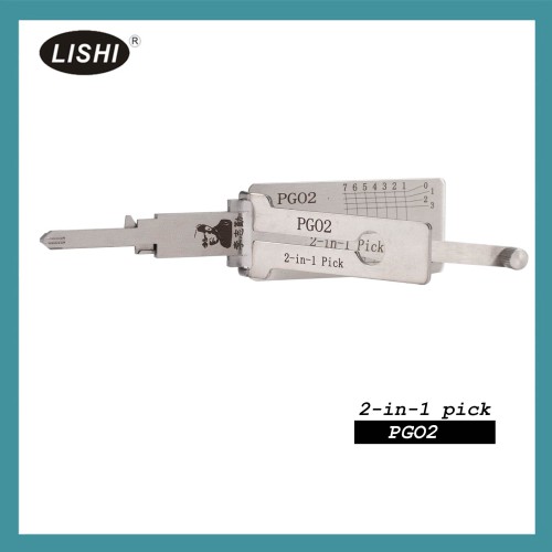 LISHI PGO2 Flat Milling Tool 2-in-1 Decoder and Pick for Piaggio / Vespa Scooters