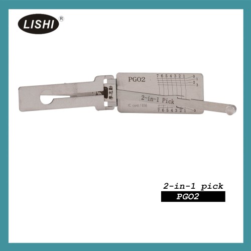 LISHI PGO2 Flat Milling Tool 2-in-1 Decoder and Pick for Piaggio / Vespa Scooters