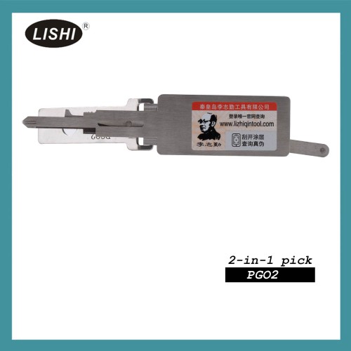 LISHI PGO2 Flat Milling Tool 2-in-1 Decoder and Pick for Piaggio / Vespa Scooters