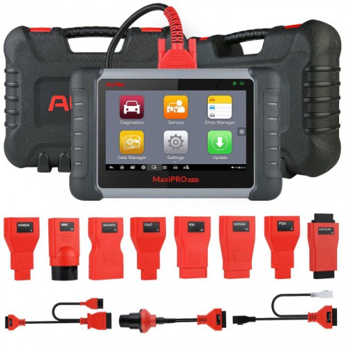 Autel MaxiPro MP808S Kit Diagnostic Scan Tool, Android 11, 11PCS Adaptors, ECU Coding, Bi-Directional Control Scanner