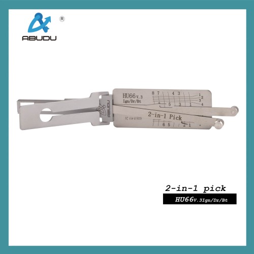ABUDU HU66 Ignition Universal Door Lock Inner Milling Double Track Opening and Reading Two-in-One Tool, Depth of Cut (8-cut) IC CARD: 909