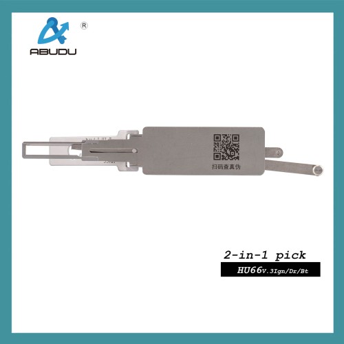 ABUDU HU66 Ignition Universal Door Lock Inner Milling Double Track Opening and Reading Two-in-One Tool, Depth of Cut (8-cut) IC CARD: 909