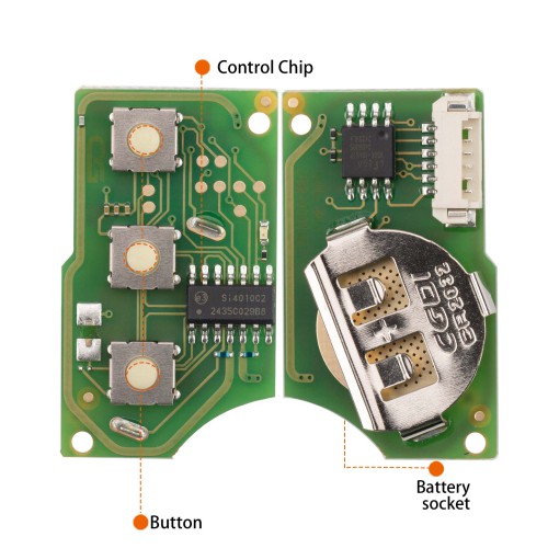 CGDI C13-000001 B5 Type 3 Buttons Wire Remote Used with CGDI K2 Remote Key Programmer 5PCS