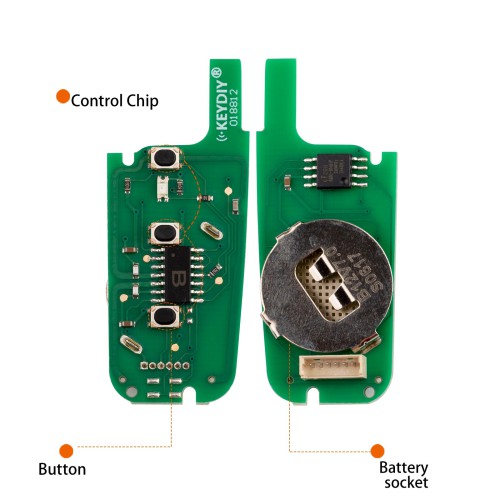 KEYDIY KD B12-3 Universal Flip Remote Key 3 Buttons for Ford Type 5PCS