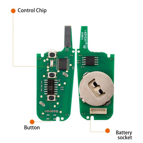 KEYDIY NB12-3 KD Universal Flip Remote Key 3 Buttons for Ford Type 5pcs/lot