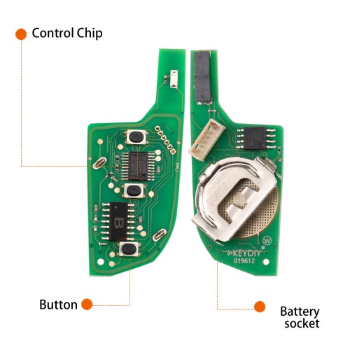 KEYDIY KD NB30-3 Universal Flip Remote Key 3 Buttons 5pcs