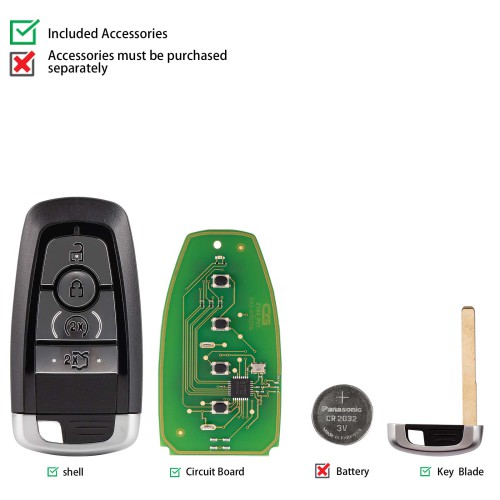 CGDI C15-000031 FOR.D(4BTN) FOR.D 4 Buttons Smart Remote Used with CGDI K2 Remote Key Programmer