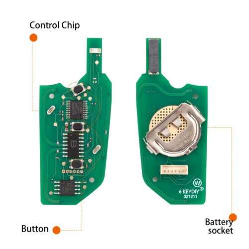 KEYDIY KD NB34-3 Universal Flip Remote Key 3 Buttons for VW Type 5pcs