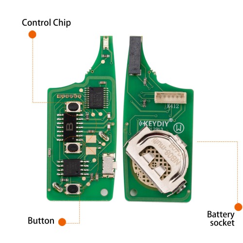 KEYDIY KD NB08-4 PCF Universal Flip Remote Key 3+1 Buttons for Volkswagen Type 5PCS