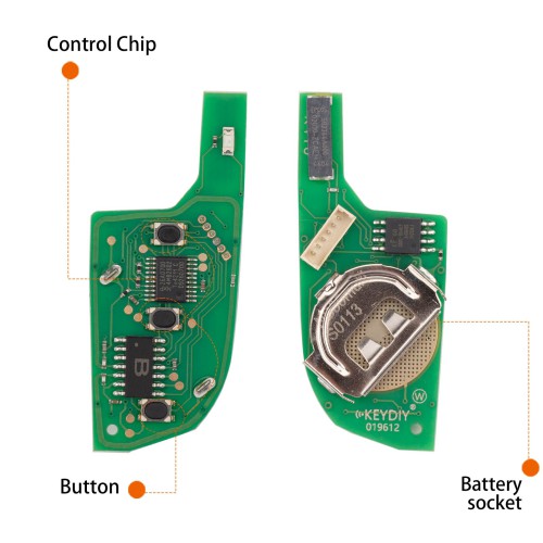 KEYDIY KD NB30-3 Universal Flip Remote Key 3 Buttons (Metal Buttons) Type 5pcs