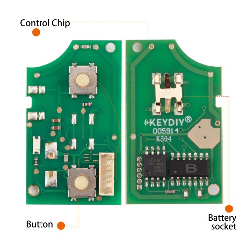 KEYDIY KD B01-2 Universal Flip Remote Key 2 Buttons for Volkswagen Type 5pcs