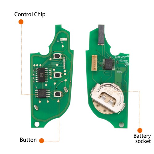 KEYDIY KD NB33-3 Universal Flip Remote Key 3 Buttons for VW Type 5pcs