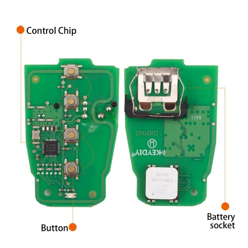 KEYDIY KD ZB01-4 Smart Remote Key for Audi Type 5pcs