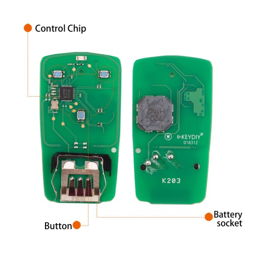 KEYDIY KD ZB26-3 Universal Smart Remote Key 3 Buttons for Audi Type 5pcs