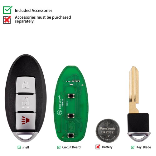 KEYDIY KD ZB03-3 Universal Smart Remote Key 2+1 Buttons for Nissan Type