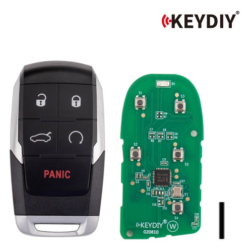 KEYDIY KD ZB18-5 Universal Smart Remote Key 4+1 Buttons for Dodge Ram Type 5pcs